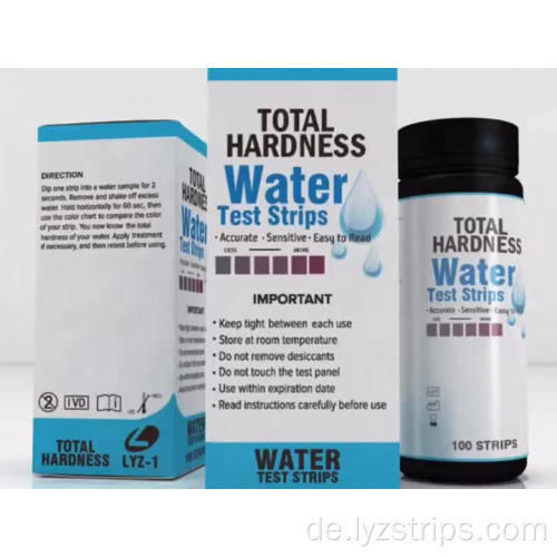 Gesamtwasserhärte Teststreifen Wassertestkits